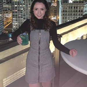 Black and white houndstooth dress